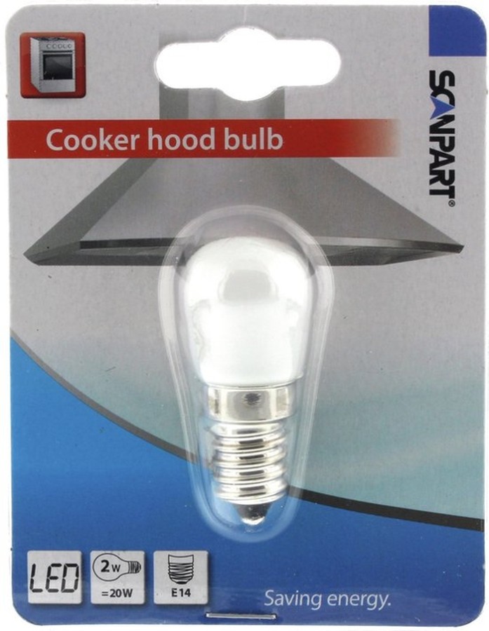Scanpart afzuigkaplamp E14 20W 140Lm Buis Led | Scanpart