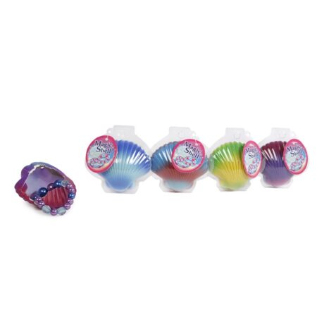 Schelp 8x6cm met parelarmband | Merkloos