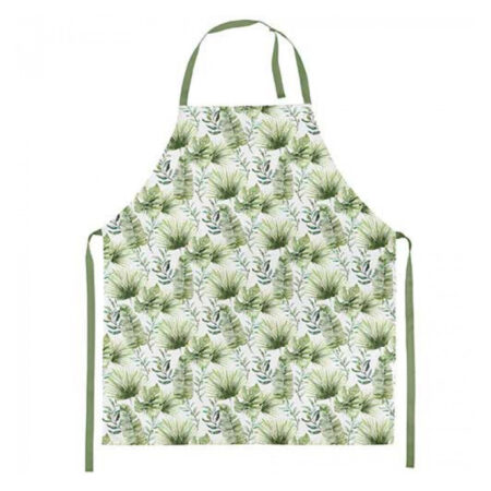 Schort Jungle bladeren wit |