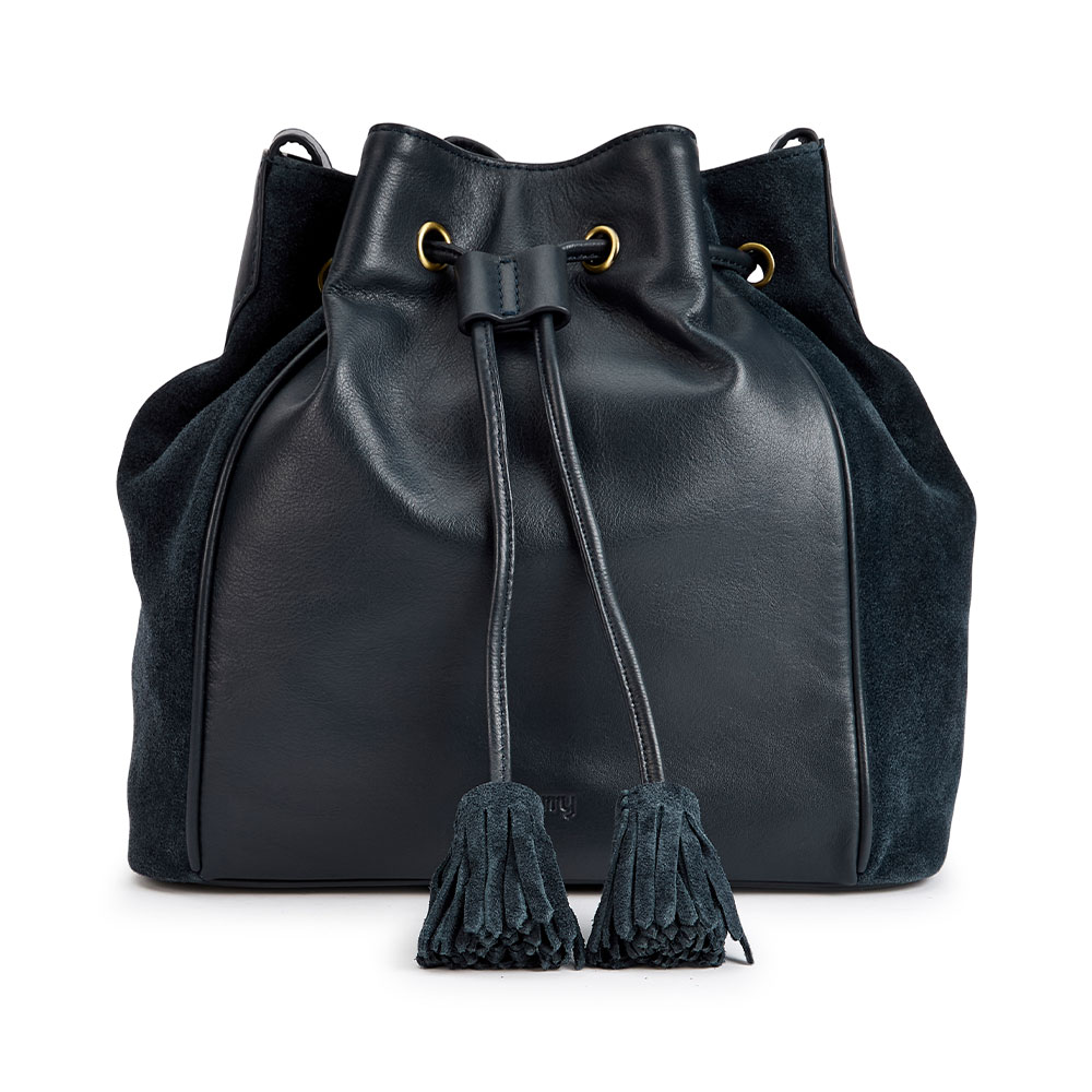 Schoudertas Bucket Doonbeg Navy | Dubarry