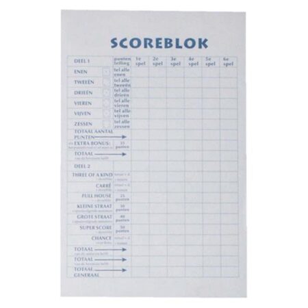 Scoreblok 9.4x14.5cm 250vel pak a 5st | Haza