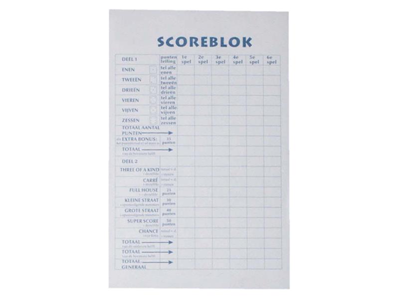 Scoreblok 9.4x14.5cm 250vel pak a 5st | Haza