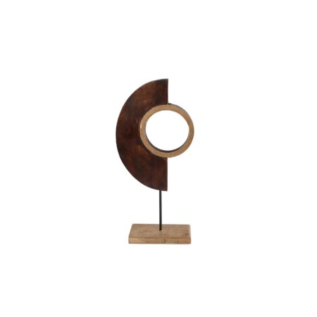 Sculptuur Art op voet mango 20x6x46cm | Merkloos