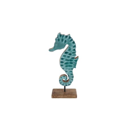 Sculptuur zeepaard op voet 13x6x30cm | Merkloos