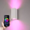 Selma Smart Wandlamp LED - Wifi + Bluetooth - 11 Watt 690 lumen - Dimbaar - RGBWW - IP65 waterdicht - GU10 - Up Down lamp - Wit - Google Home