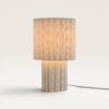 Selyra - Linnen Tafellamp Beige 30 cm - Nachtkast lampje - Scandinavisch design - E27 fitting - Met aan/uit-schakelaar | LUSENZ