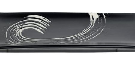 Serveerbord Zwart/Wit - Black Maru - 26.5 x 10.5 cm | Geen Merk