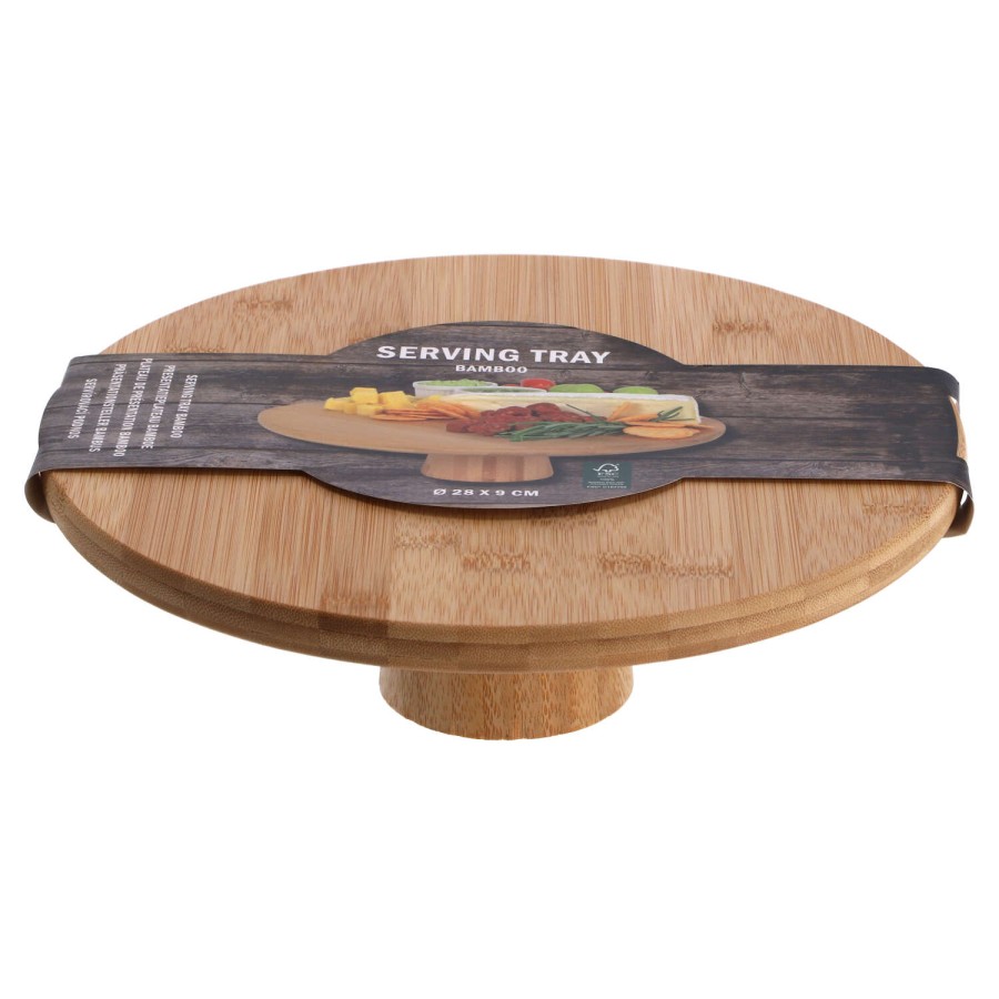 Serveerplank Op Voet Bamboe |