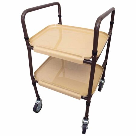 Serveerwagen - Trolley | Voor het vervoer van maaltijden | Zorginstelling | Met 2 etages | Serveerwagen op wielen | ThuiszorgwinkelXL