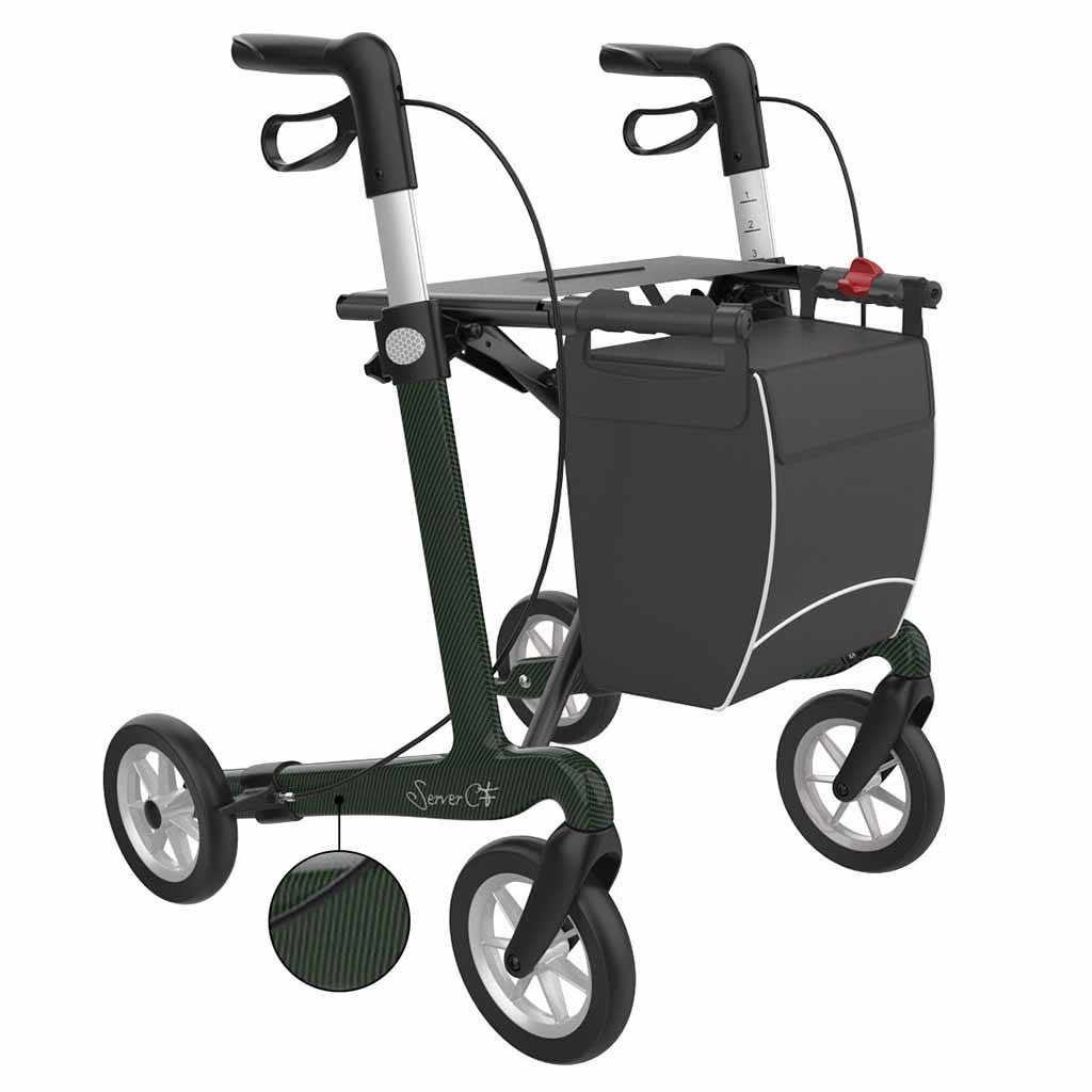 Server CF carbon ultralichtgewicht rollator | Gewicht: 5