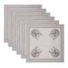 Servetten 6 Katoen Beige Bruin Hert 40cm | Clayre&Eef
