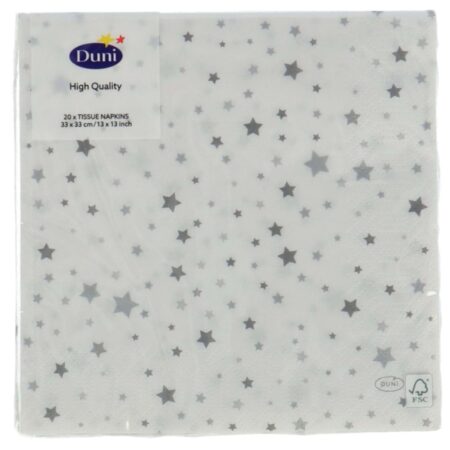 Servetten Silver Stardust 33 X 33 Cm | Duni