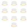 Set van 10 Dimbare LED modules - 6 watt 570 lumen - CCT instelbare lichtkleur 2700K/4000K/6000K | HOFTRONIC