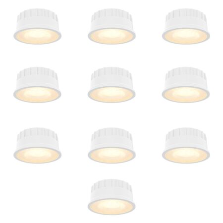 Set van 10 Dimbare LED modules - 6 watt 570 lumen - CCT instelbare lichtkleur 2700K/4000K/6000K | HOFTRONIC