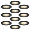 Set van 10 Nola - LED inbouwspots - lage inbouwdiepte (49mm) - 5 Watt 450Lumen - 2700K Warm wit - Dimbaar - Rond - IP65 waterdicht voor binnen