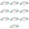 Set van 10 Prado dimbare LED Inbouwspots - 6 watt 570 lumen - CCT instelbare lichtkleur 2700K/4000K/6000K - Lage inbouwdiepte 25 mm - rond - IP44 voor binnen en buiten - Wit | HOFTRONIC