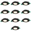 Set van 10 Prado dimbare LED-inbouwspots - 6 watt 570 lumen - CCT instelbare lichtkleur 2700K/4000K/6000K - Lage inbouwdiepte 25 mm - Rond - IP20 voor gebruik binnenshuis - Zwart | HOFTRONIC