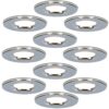 Set van 10 Venezia LED inbouwspots - 6 Watt 650 lumen - 2700K warm wit - Dimbaar - Rond - IP65 waterdicht - Chroom - Voor binnen