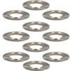 Set van 10 Venezia LED inbouwspots - 6 Watt 650 lumen - 2700K warm wit - Dimbaar - Rond - IP65 waterdicht - RVS - Voor binnen