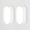 Set van 2 C-Series - LED Plafondlamp wit ovaal - Wandlamp - Scheepslamp - IP54 - 18 Watt - 1830lm - 4000K neutraal wit - voor binnen en buiten | HOFTRONIC