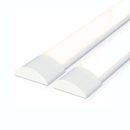 Set van 2 LED Batten 60cm - 20W 2400 lumen (120lm/W) - 4000K neutraal wit - Vervangt 160 Watt - Samsung SMD LED chips - Flikkervrij - IP20 Stofdicht - Onderbouwverlichting | HOFTRONIC