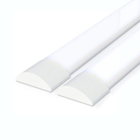 Set van 2 LED Batten 60cm - 20W 2400 lumen (120lm/W) - 6400K daglicht wit - Vervangt 160 Watt - Samsung SMD LED chips - Flikkervrij - IP20 Stofdicht - Onderbouwverlichting | HOFTRONIC