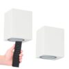 Set van 2 Marion LED wandlampen - Dimbaar - 4 Watt 345 lumen - IP65 Waterdicht - GU10 - 2700K Warm Wit - Dimbaar - Binnen & buiten - Wit - Incl. dimmer met afstandsbediening | HOFTRONIC