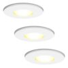 Set van 3 Barcelona - LED Inbouwspots - 4 Watt 345 lumen - 2700K Warm wit - GU10 - Dimbaar - Rond - IP44 voor badkamer