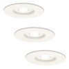 Set van 3 Bari LED inbouwspot - 4 Watt 345 Lumen - 6500K daglicht wit - GU10 - Dimbaar - Rond - IP64 Waterdicht - Wit - Voor binnen