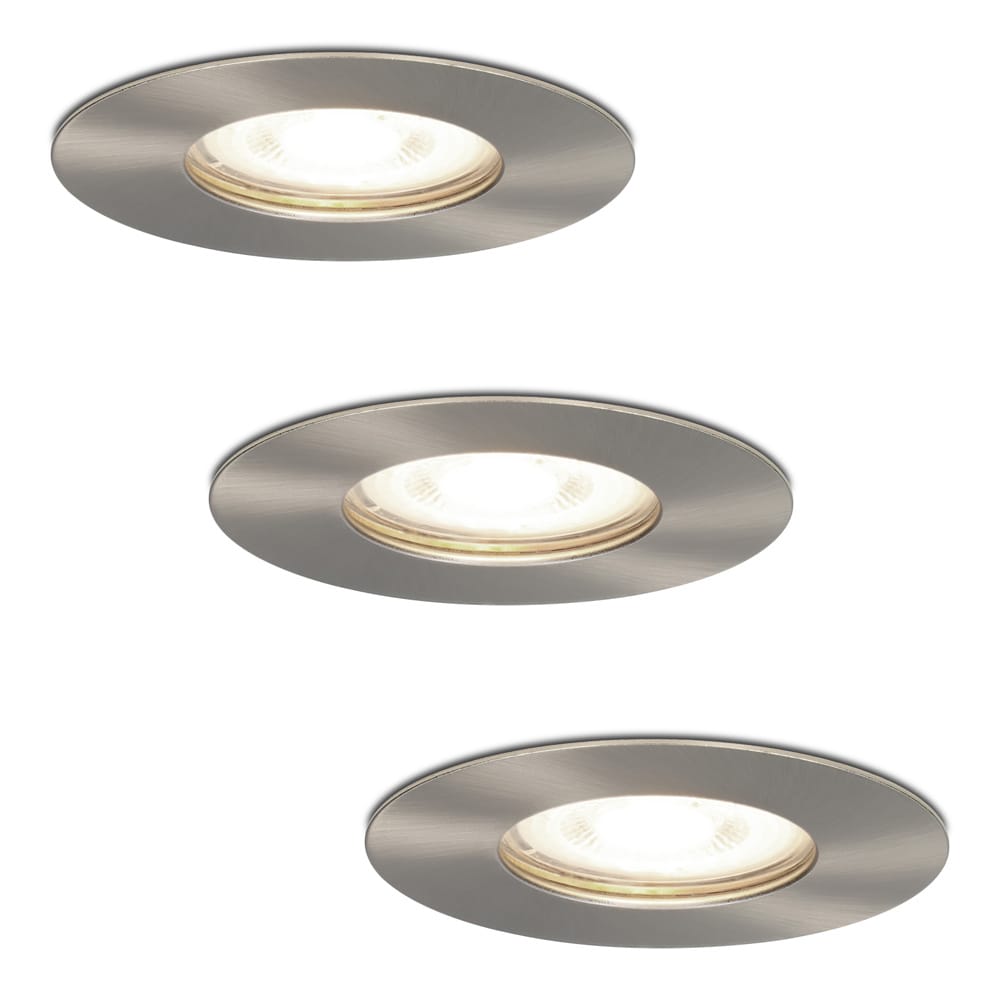 Set van 3 Bari LED inbouwspots - 4 Watt 345 Lumen - 4000K neutraal wit - GU10 - Dimbaar - Rond - IP64 Waterdicht - RVS - Voor binnen