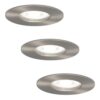 Set van 3 Bari LED inbouwspots - 4 Watt 345 Lumen - 6500K daglicht wit - GU10 - Dimbaar - Rond - IP64 Waterdicht - RVS - Voor binnen