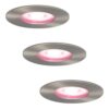 Set van 3 Bari Smart inbouwspots - IP65 waterdicht - Wifi + Bluetooth - RGBWW - GU10 - Google Home