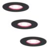 Set van 3 Bari Smart inbouwspots - IP65 waterdicht - Wifi + Bluetooth - RGBWW - GU10 - Google Home