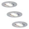 Set van 3 Chandler LED inbouwspots - GU10 4 Watt 345 Lumen - 6500K Daglicht wit - Dimbaar - Rond - Kantelbaar - IP20 Voor binnen - RVS | HOFTRONIC