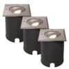 Set van 3 Cody LED Grondspots RVS - GU10 4