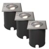 Set van 3 Cody LED Grondspots RVS - GU10 4