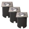 Set van 3 Cody LED Grondspots RVS - GU10 4