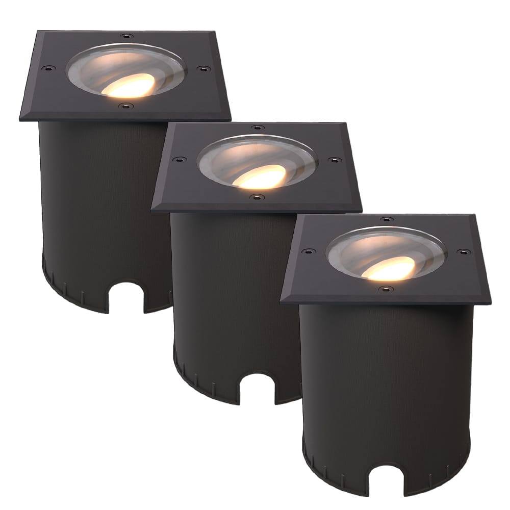 Set van 3 Cody LED Grondspots Zwart - GU10 4