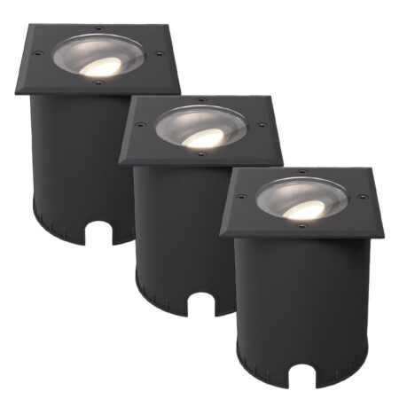 Set van 3 Cody LED Grondspots Zwart - GU10 4