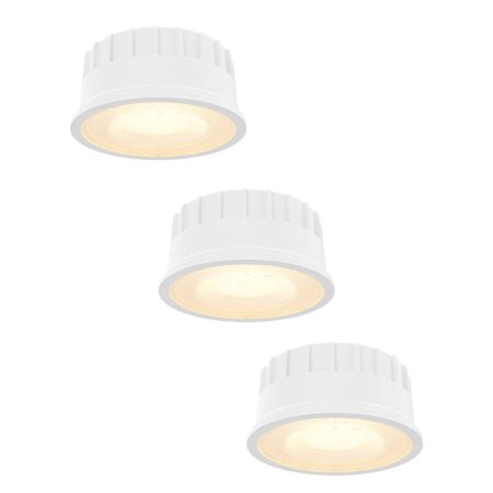 Set van 3 Dimbare LED modules - 6 watt 570 lumen - CCT instelbare lichtkleur 2700K/4000K/6000K | HOFTRONIC