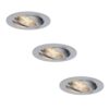 Set van 3 Jose LED inbouwspots - 5 Watt 400 lumen - 4000K Neutraal wit - GU10 - Dimbaar - Rond - Kantelbaar - Voor binnen - RVS | HOFTRONIC
