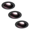 Set van 3 Laredo smart inbouwspots - Wifi + Bluetooth - RGBWW - GU10 - Kantelbaar - Google Home