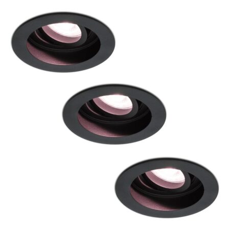 Set van 3 Laredo smart inbouwspots - Wifi + Bluetooth - RGBWW - GU10 - Kantelbaar - Google Home