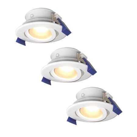 Set van 3 Lima LED inbouwspots - 4 Watt 345 Lumen - 4000K neutraal wit - GU10 - Dimbaar - Rond - Kantelbaar - IP65 Waterdicht - Wit - Voor binnen