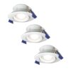 Set van 3 Lima LED inbouwspots - 4 Watt 345 Lumen - 6500K daglicht wit - GU10 - Dimbaar - Rond - Kantelbaar - IP65 Waterdicht - Wit - Voor binnen