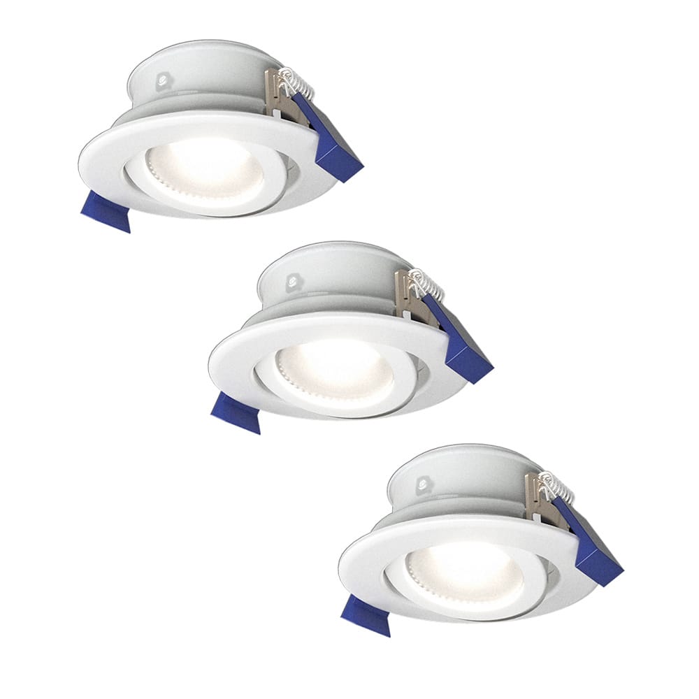 Set van 3 Lima LED inbouwspots - 4 Watt 345 Lumen - 6500K daglicht wit - GU10 - Dimbaar - Rond - Kantelbaar - IP65 Waterdicht - Wit - Voor binnen