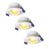 Set van 3 Lima LED inbouwspots - 4 Watt 345 lumen - 2700K Warm wit - GU10 - Dimbaar - Rond - Kantelbaar - IP65 Waterdicht - Wit - Voor binnen