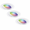 Set van 3 Luna - Smart inbouwspots - IP44 - Kantelbaar - 12 Watt 1050 Lumen (Superbright) - Wifi + Bluetooth - RGBWW - Google Home
