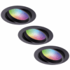 Set van 3 Luna - Smart inbouwspots - IP44 - Kantelbaar - 12 Watt 1050 Lumen (Superbright) - Wifi + Bluetooth - RGBWW - Google Home