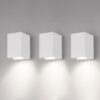 Set van 3 Marion - LED Wandlampen - 4 Watt 345 Lumen - 6500K Daglicht wit - GU10 - Dimbaar - IP64 Waterdicht - Voor binnen en buiten - Wit | HOFTRONIC